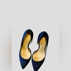 Jessica Simpson denim high heel, size 7.5